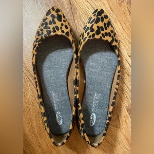 Dr. Scholl’s Leopard Print Faux Fur Flats